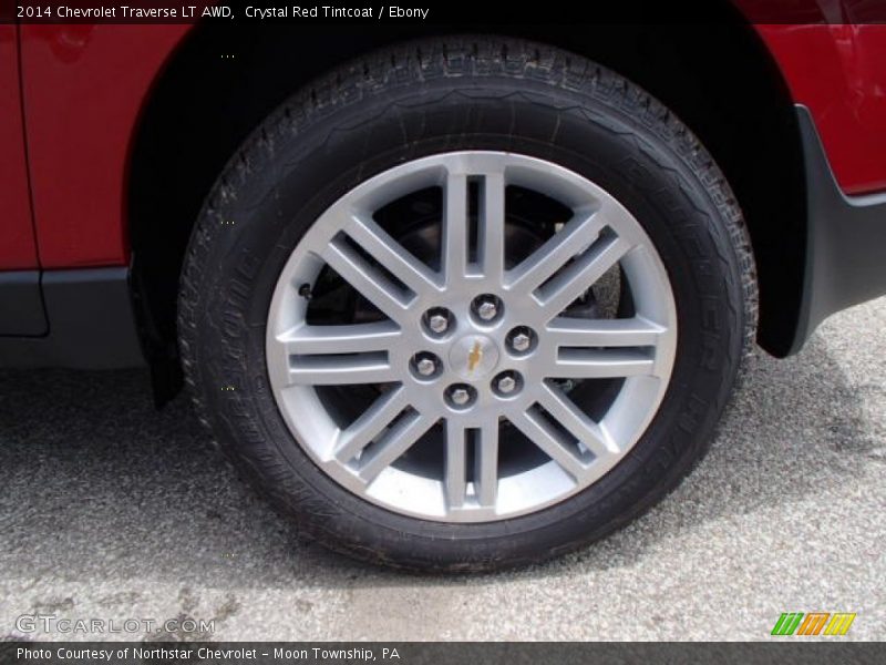 Crystal Red Tintcoat / Ebony 2014 Chevrolet Traverse LT AWD
