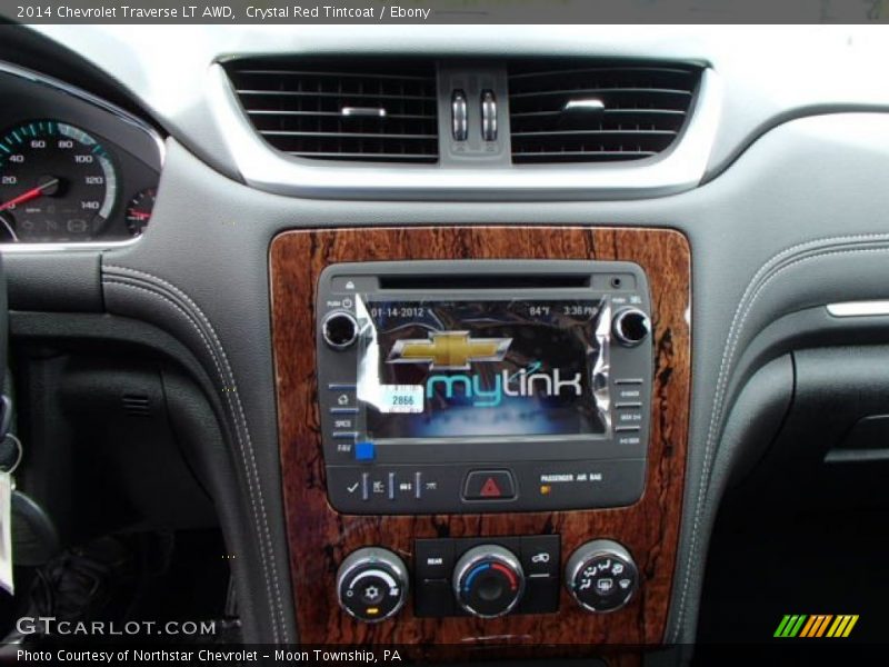 Crystal Red Tintcoat / Ebony 2014 Chevrolet Traverse LT AWD