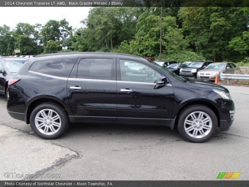 Black Granite Metallic / Ebony 2014 Chevrolet Traverse LT AWD