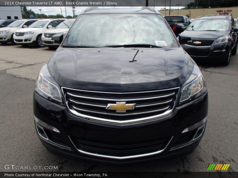 Black Granite Metallic / Ebony 2014 Chevrolet Traverse LT AWD