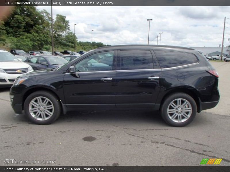 Black Granite Metallic / Ebony 2014 Chevrolet Traverse LT AWD
