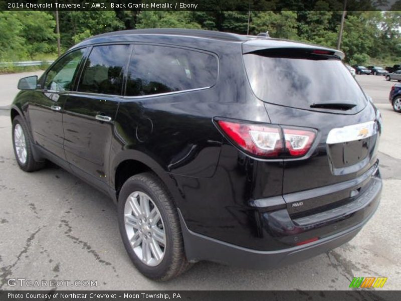 Black Granite Metallic / Ebony 2014 Chevrolet Traverse LT AWD