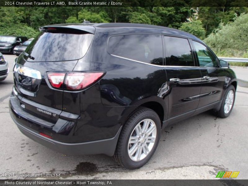 Black Granite Metallic / Ebony 2014 Chevrolet Traverse LT AWD