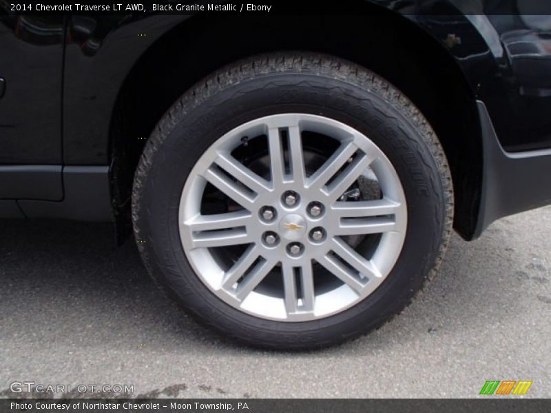 Black Granite Metallic / Ebony 2014 Chevrolet Traverse LT AWD
