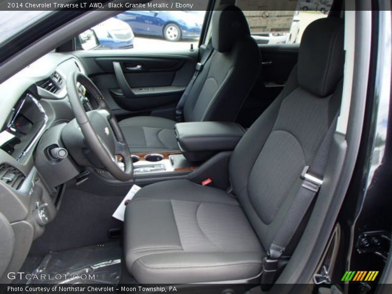 Black Granite Metallic / Ebony 2014 Chevrolet Traverse LT AWD