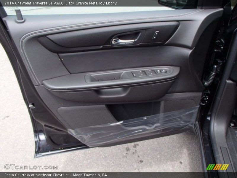 Black Granite Metallic / Ebony 2014 Chevrolet Traverse LT AWD
