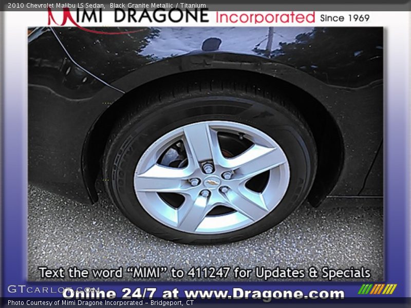 Black Granite Metallic / Titanium 2010 Chevrolet Malibu LS Sedan