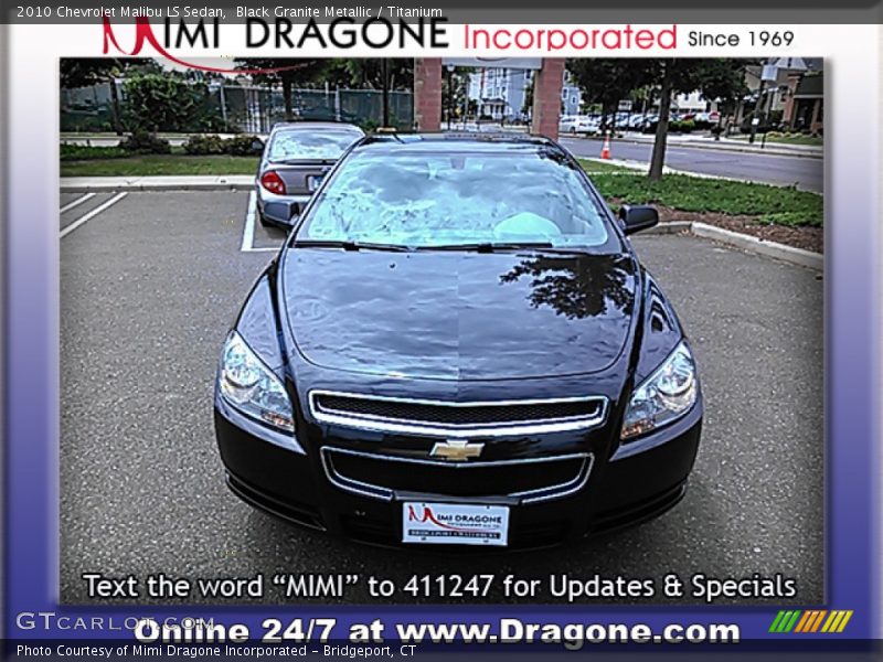 Black Granite Metallic / Titanium 2010 Chevrolet Malibu LS Sedan
