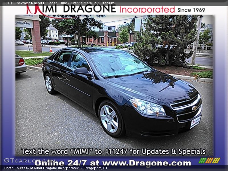 Black Granite Metallic / Titanium 2010 Chevrolet Malibu LS Sedan