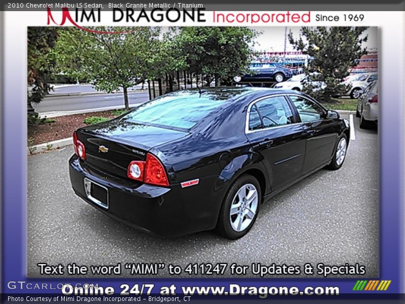 Black Granite Metallic / Titanium 2010 Chevrolet Malibu LS Sedan