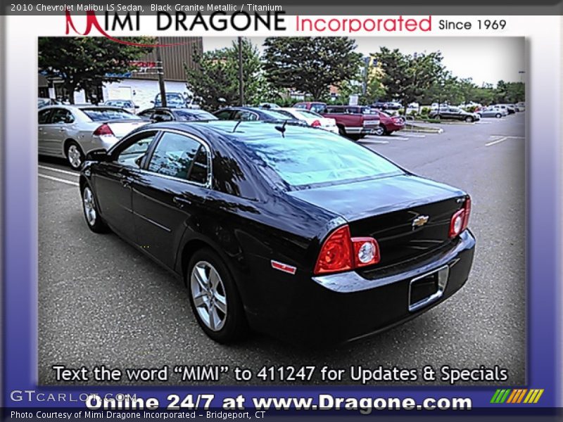 Black Granite Metallic / Titanium 2010 Chevrolet Malibu LS Sedan