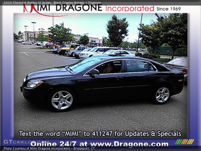 Black Granite Metallic / Titanium 2010 Chevrolet Malibu LS Sedan