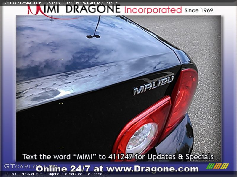Black Granite Metallic / Titanium 2010 Chevrolet Malibu LS Sedan