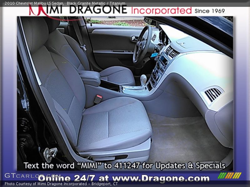 Black Granite Metallic / Titanium 2010 Chevrolet Malibu LS Sedan