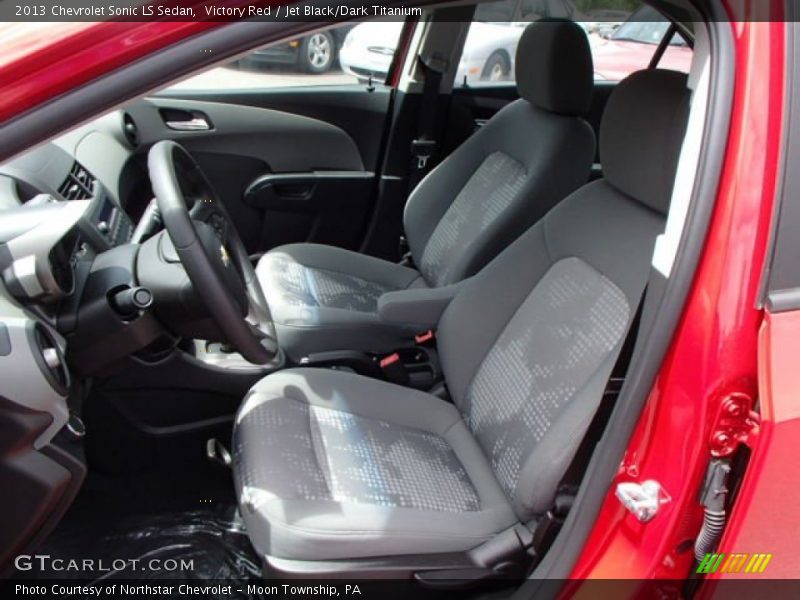 Victory Red / Jet Black/Dark Titanium 2013 Chevrolet Sonic LS Sedan