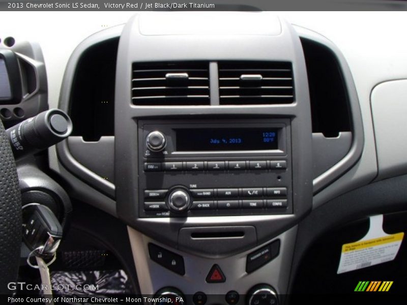 Victory Red / Jet Black/Dark Titanium 2013 Chevrolet Sonic LS Sedan