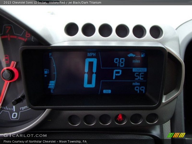 Victory Red / Jet Black/Dark Titanium 2013 Chevrolet Sonic LS Sedan