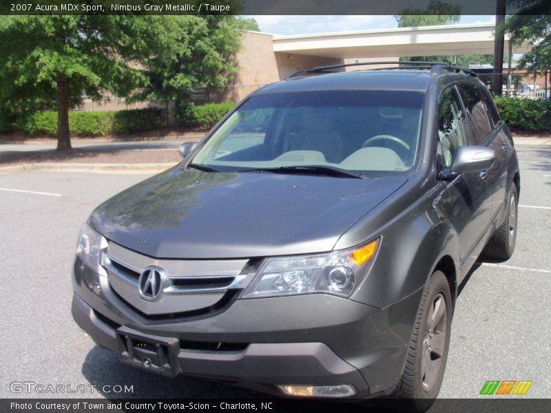 Nimbus Gray Metallic / Taupe 2007 Acura MDX Sport