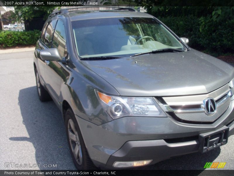 Nimbus Gray Metallic / Taupe 2007 Acura MDX Sport