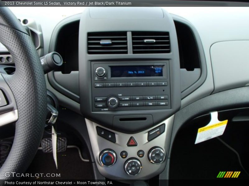 Victory Red / Jet Black/Dark Titanium 2013 Chevrolet Sonic LS Sedan