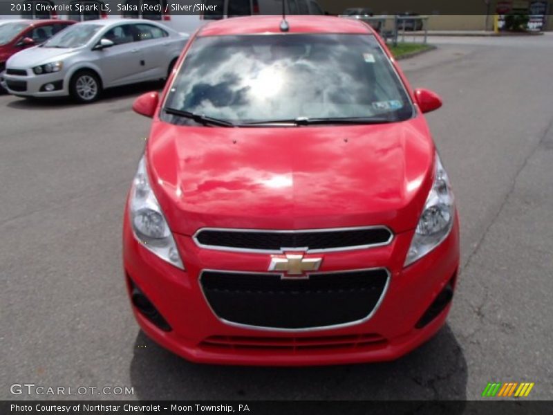 Salsa (Red) / Silver/Silver 2013 Chevrolet Spark LS