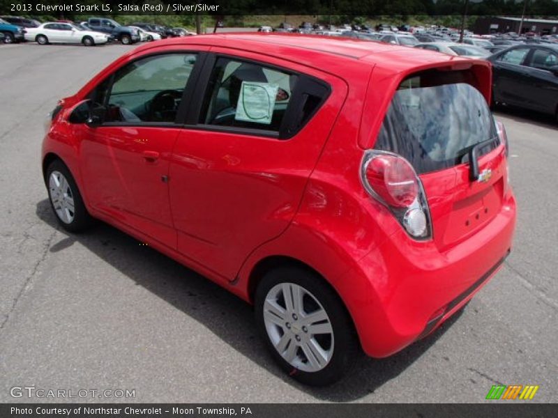 Salsa (Red) / Silver/Silver 2013 Chevrolet Spark LS