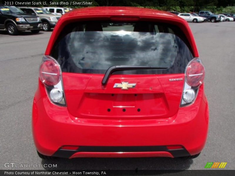 Salsa (Red) / Silver/Silver 2013 Chevrolet Spark LS