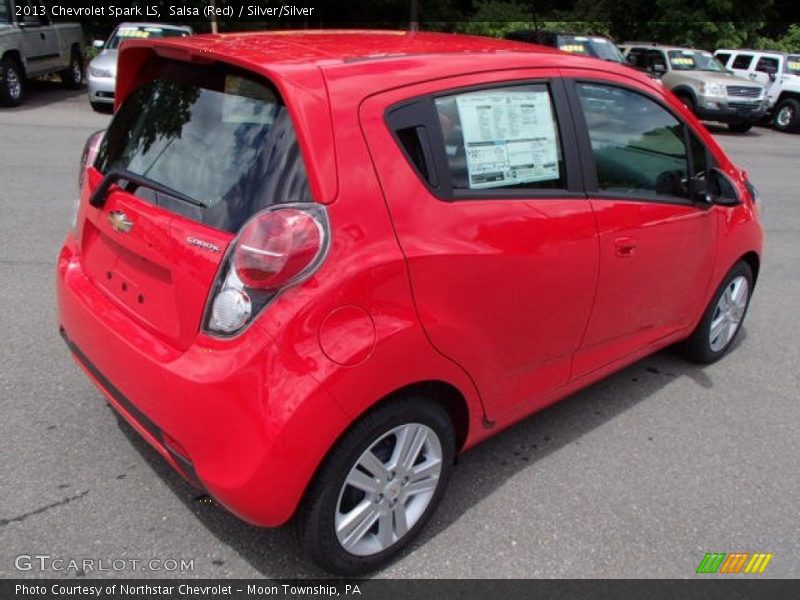 Salsa (Red) / Silver/Silver 2013 Chevrolet Spark LS