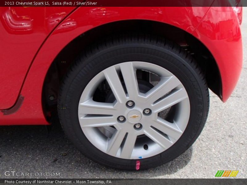 Salsa (Red) / Silver/Silver 2013 Chevrolet Spark LS