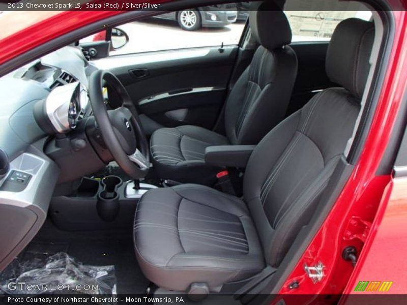 Salsa (Red) / Silver/Silver 2013 Chevrolet Spark LS