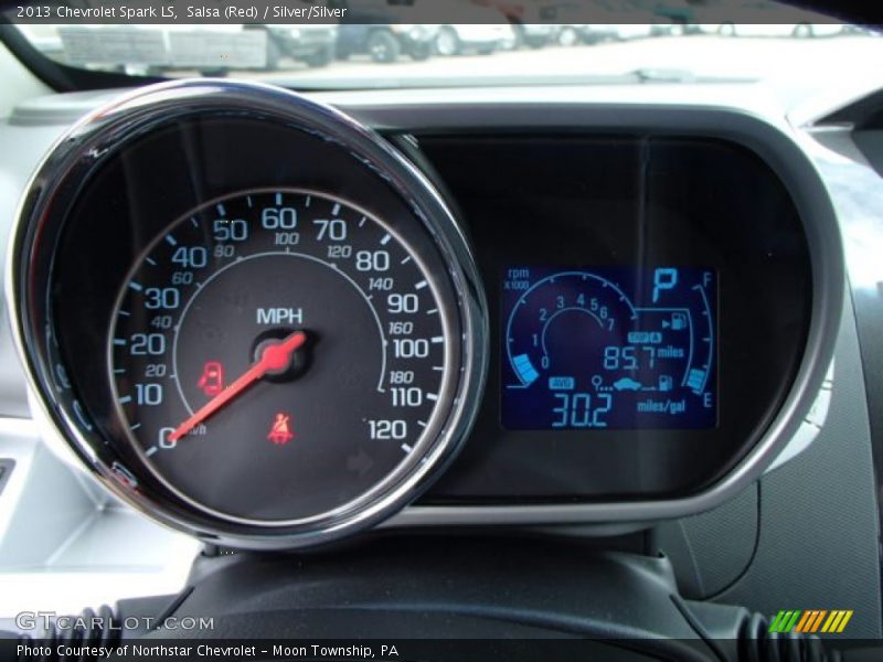 Salsa (Red) / Silver/Silver 2013 Chevrolet Spark LS