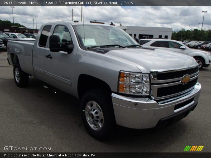 Silver Ice Metallic / Ebony 2013 Chevrolet Silverado 2500HD LT Extended Cab 4x4