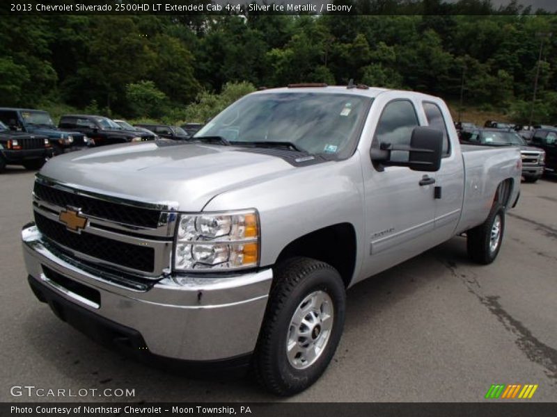 Silver Ice Metallic / Ebony 2013 Chevrolet Silverado 2500HD LT Extended Cab 4x4