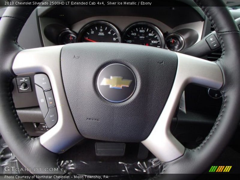 Silver Ice Metallic / Ebony 2013 Chevrolet Silverado 2500HD LT Extended Cab 4x4