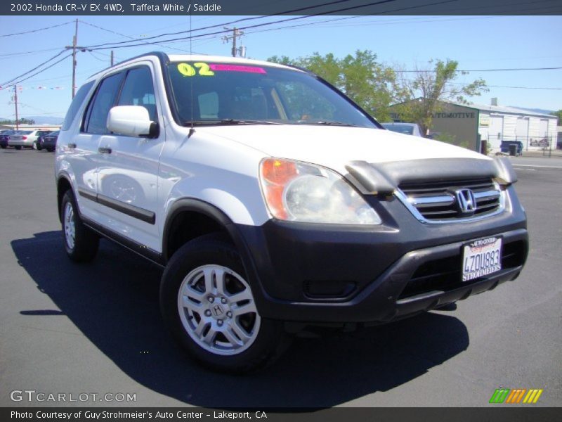 Taffeta White / Saddle 2002 Honda CR-V EX 4WD