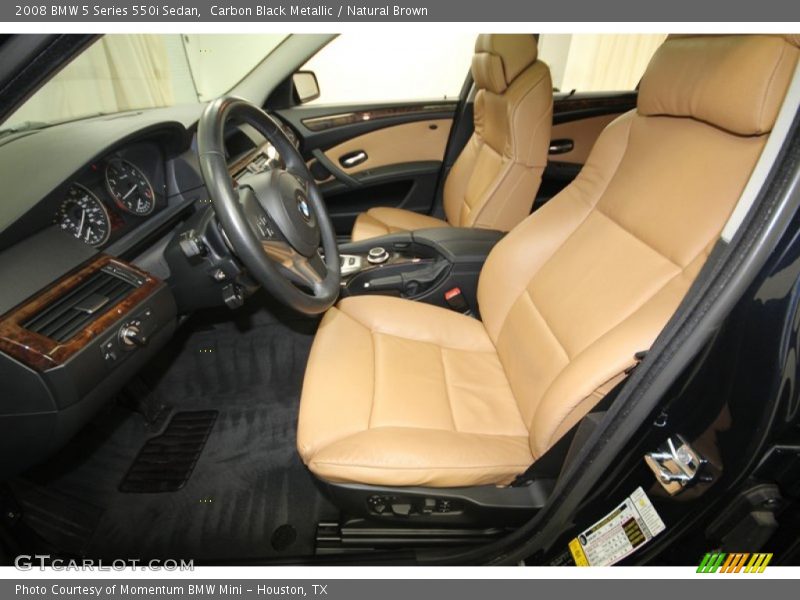 Front Seat of 2008 5 Series 550i Sedan