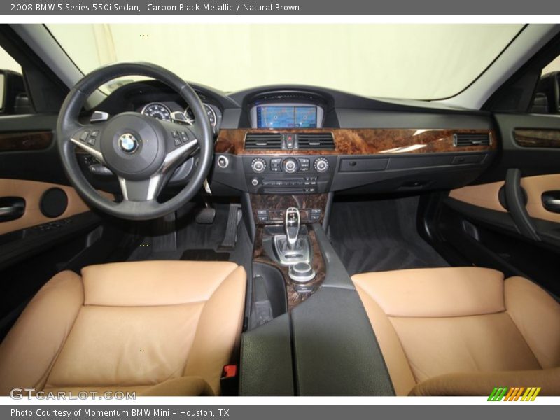 Carbon Black Metallic / Natural Brown 2008 BMW 5 Series 550i Sedan