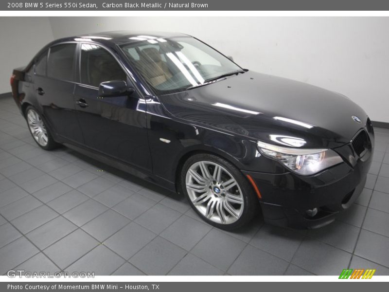 Carbon Black Metallic / Natural Brown 2008 BMW 5 Series 550i Sedan