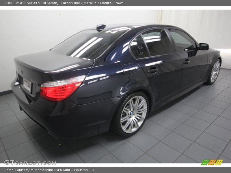 Carbon Black Metallic / Natural Brown 2008 BMW 5 Series 550i Sedan