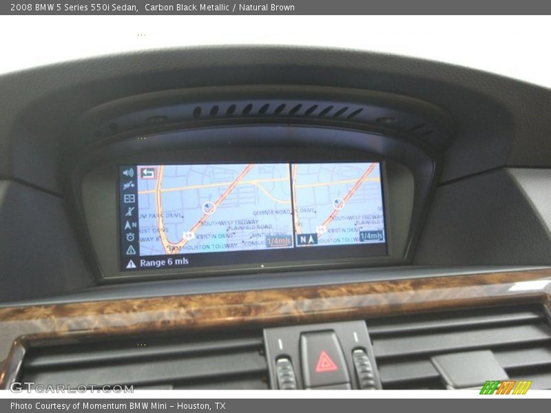 Carbon Black Metallic / Natural Brown 2008 BMW 5 Series 550i Sedan
