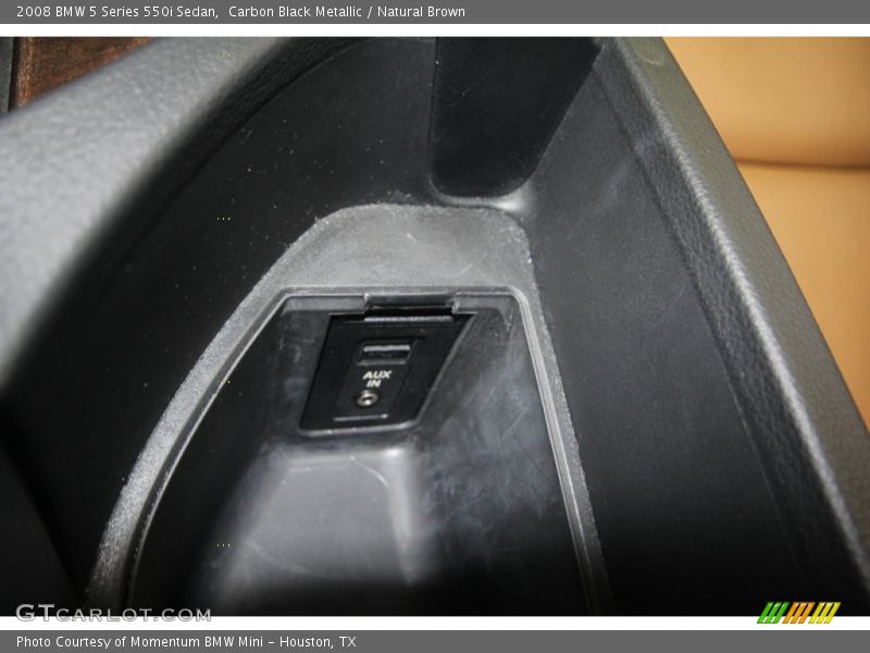 Carbon Black Metallic / Natural Brown 2008 BMW 5 Series 550i Sedan