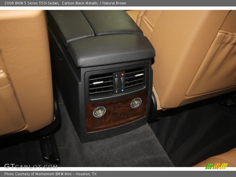 Carbon Black Metallic / Natural Brown 2008 BMW 5 Series 550i Sedan