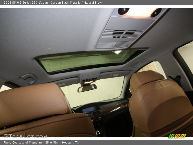 Carbon Black Metallic / Natural Brown 2008 BMW 5 Series 550i Sedan
