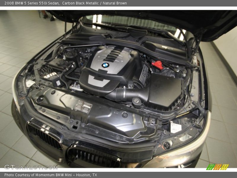 Carbon Black Metallic / Natural Brown 2008 BMW 5 Series 550i Sedan