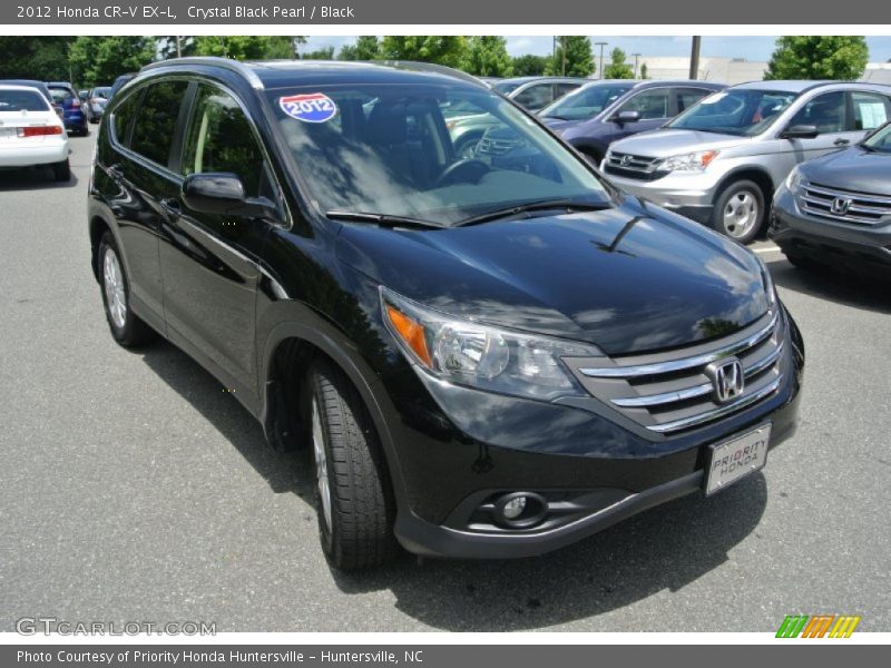Crystal Black Pearl / Black 2012 Honda CR-V EX-L