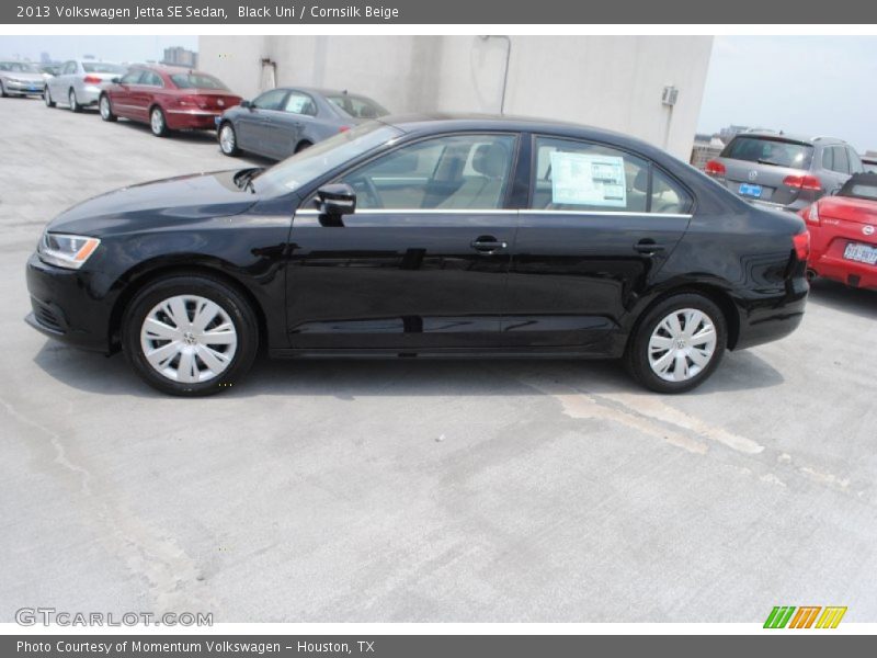 Black Uni / Cornsilk Beige 2013 Volkswagen Jetta SE Sedan