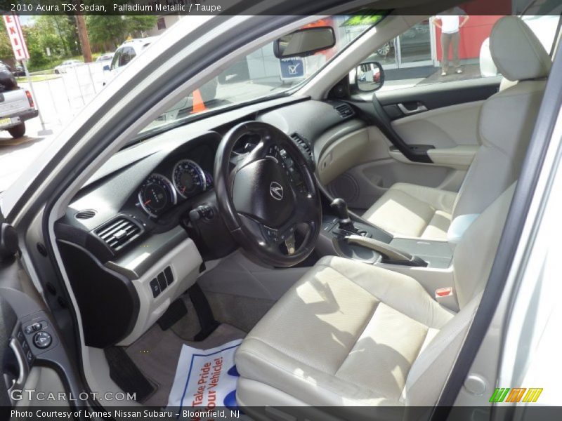 Palladium Metallic / Taupe 2010 Acura TSX Sedan