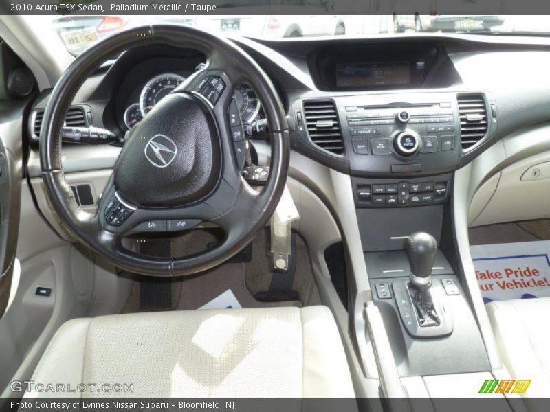 Palladium Metallic / Taupe 2010 Acura TSX Sedan