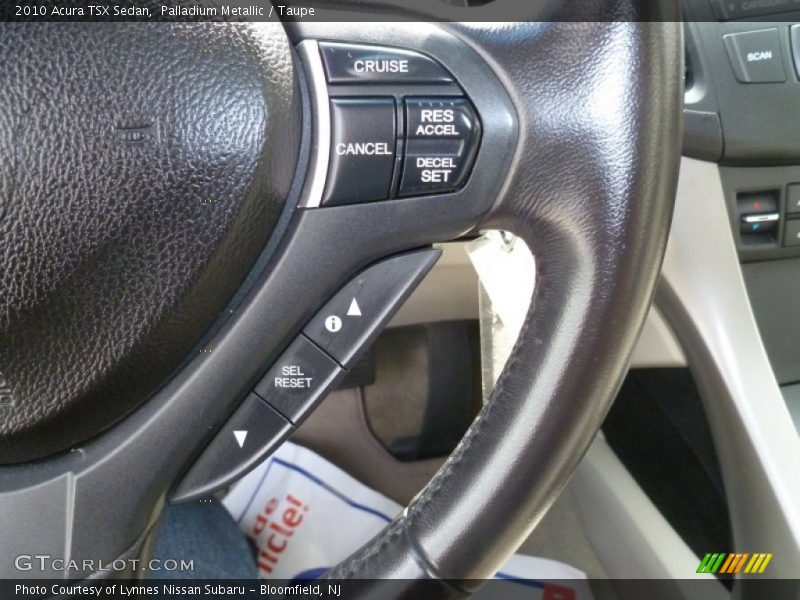 Palladium Metallic / Taupe 2010 Acura TSX Sedan