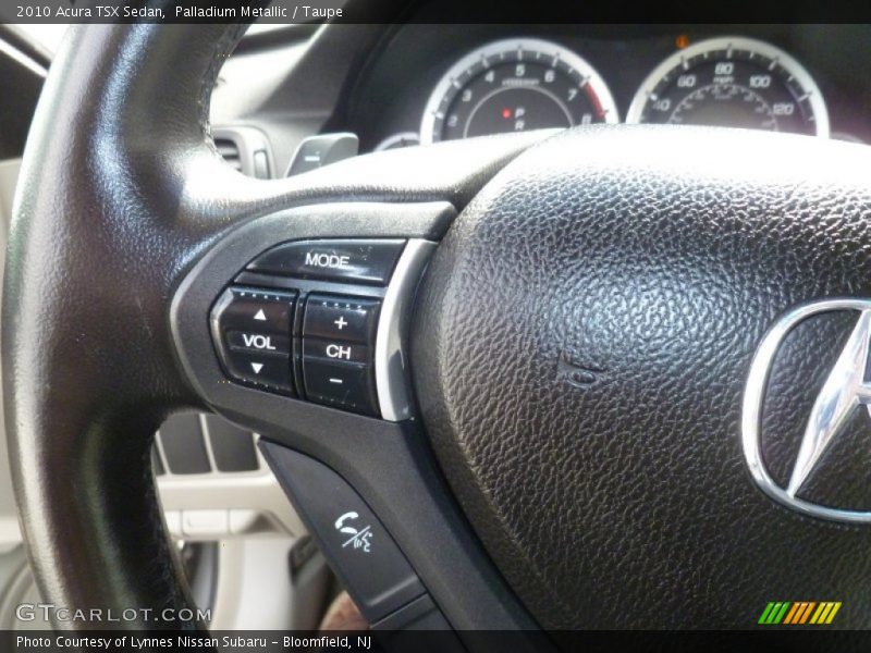 Palladium Metallic / Taupe 2010 Acura TSX Sedan